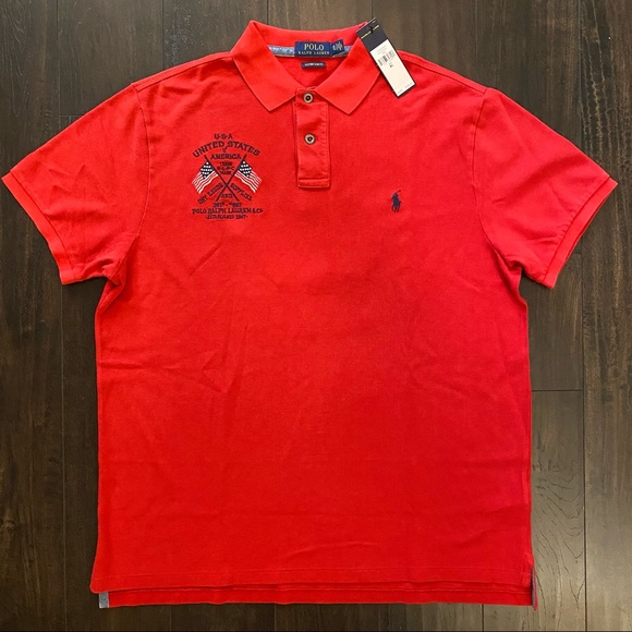 SOLD!! Polo Ralph Lauren USA Polo Shirt - Picture 3 of 8